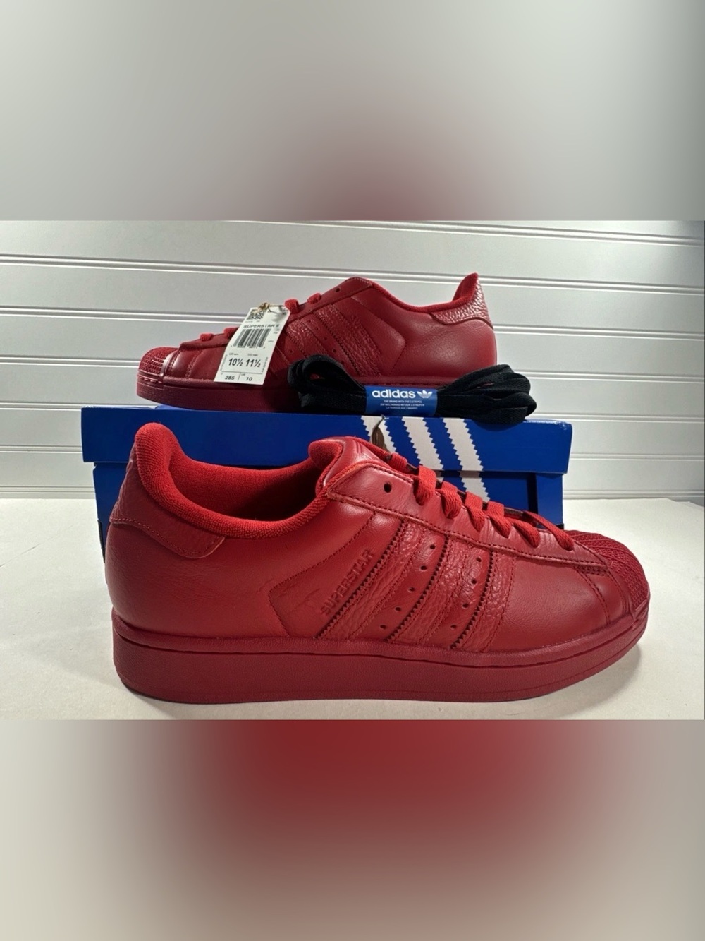 Adidas Originals Superstar II Casual Shoes Red 10.5 Mens  KI2708